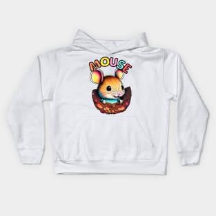 Animal Alphabet - M for Mouse Kids Hoodie